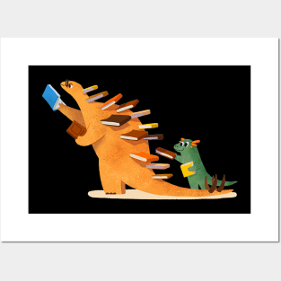 Cute Dinosaurs Book Posters and Art